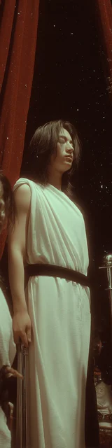 Free aesthetic bookmark featuring a guy in a toga